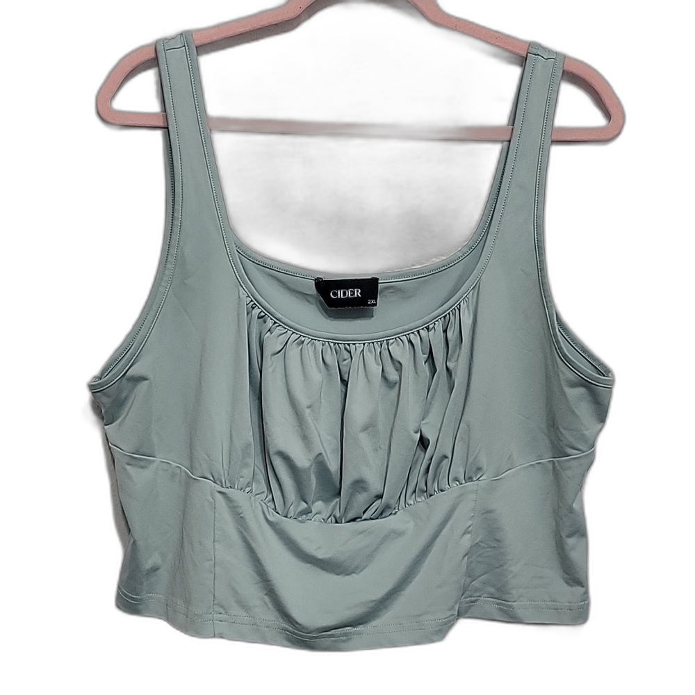 Romantic Cottage Whimsy Gathered Tank Top by Cider